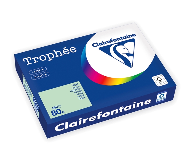 Papier copieur Trophée A4 80g vert 500 feuilles