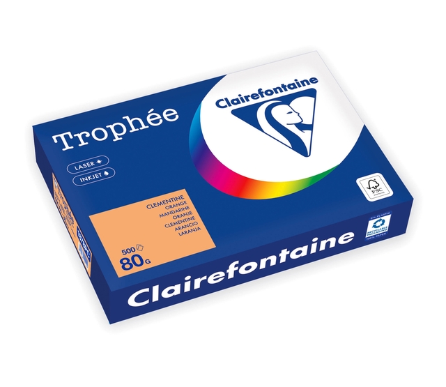 Papier copieur Trophée A4 80g orange 500 feuilles