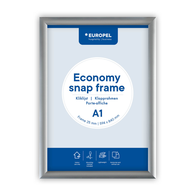 Cadre clipsable Europel Economy A1 argent