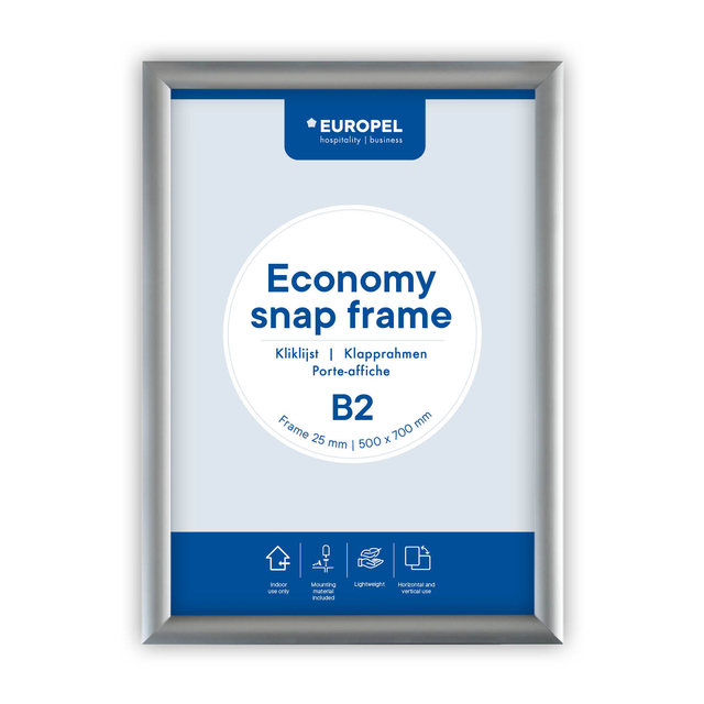 Cadre clipsable Europel Economy B2 argent