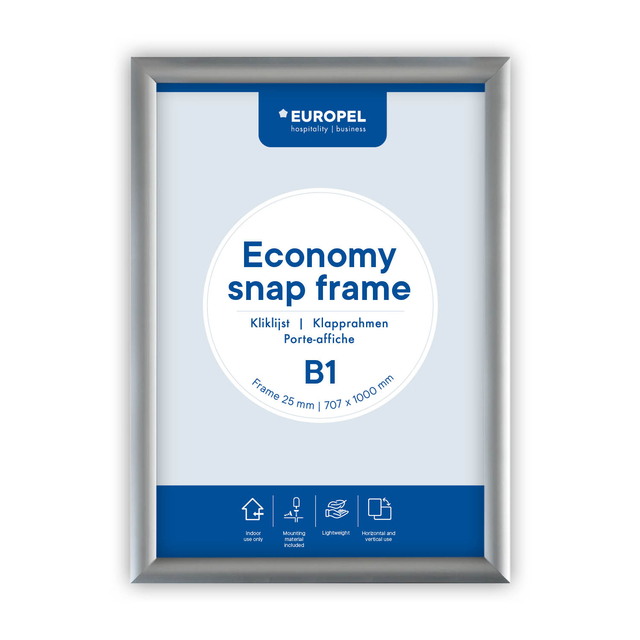 Cadre clipsable Europel Economy B1 argent