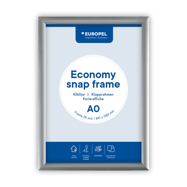 Cadre clipsable Europel Economy A0 argent