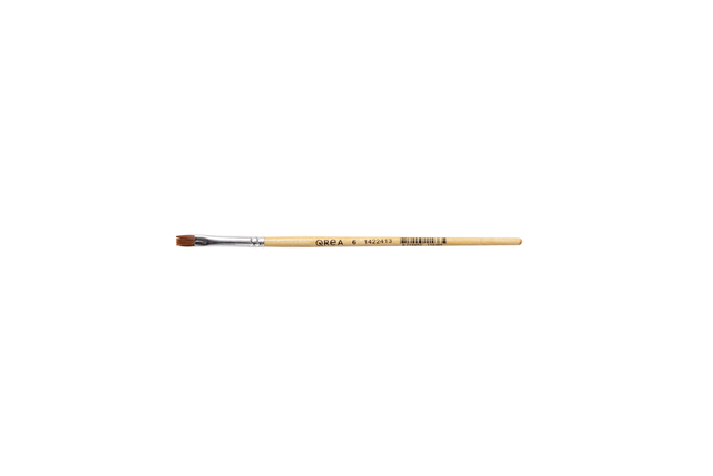 Pinceau Qrea poil synthétique n° 6 largeur 6,4mm