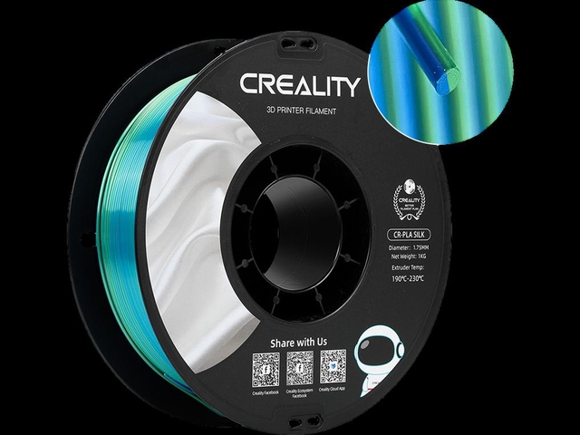 Filament 3D Creality PLA 1.75mm bleu vert 1kg