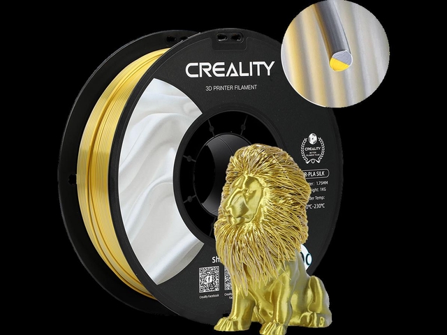 3D Filament Creality PLA 1.75mm Silk Goud Zilver 1kg