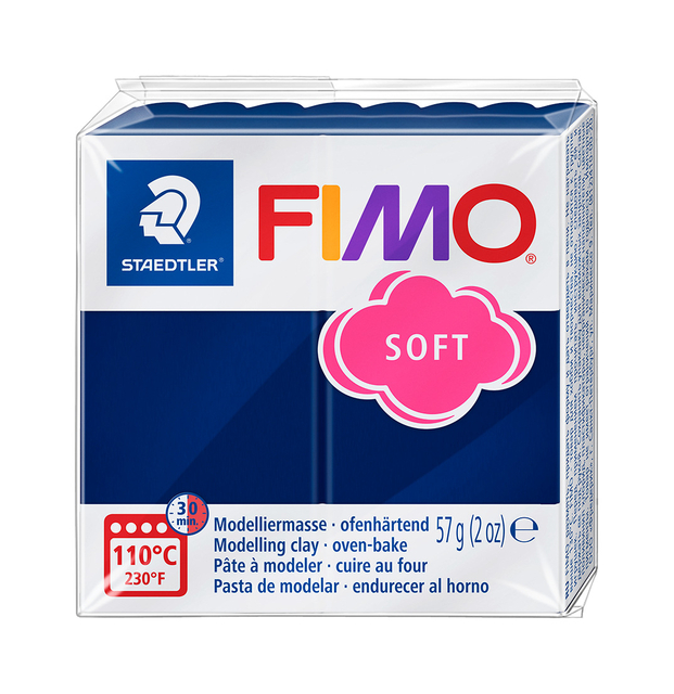 Pâte à modeler Fimo Soft 57g bleu windsor