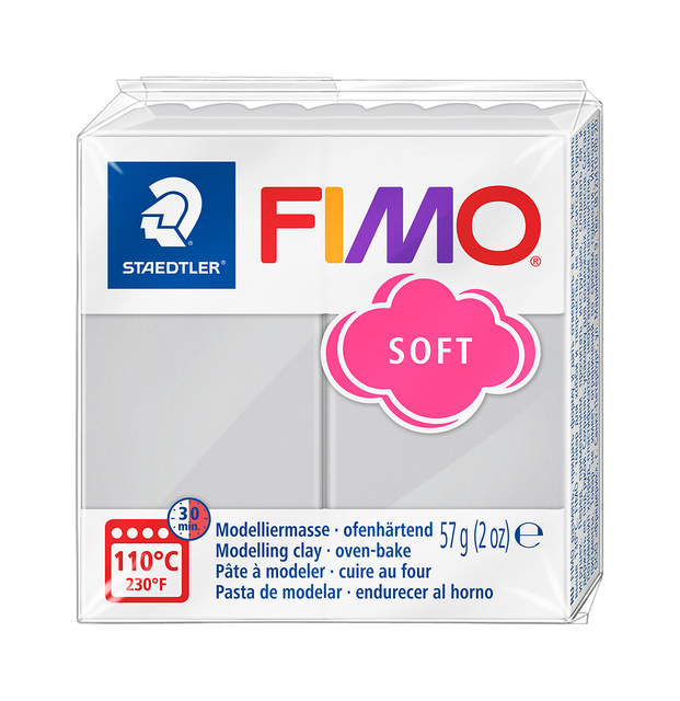 Boetseerklei Fimo soft 57 gram dolfijngrijs