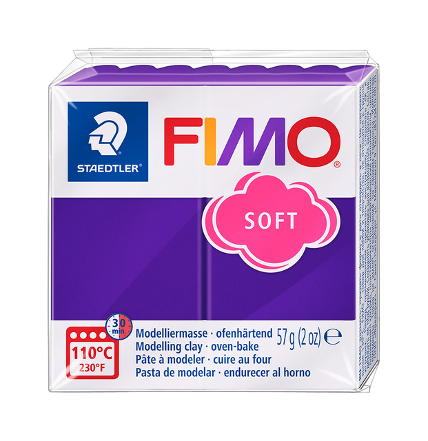 Pâte à modeler Fimo Soft 57g prune