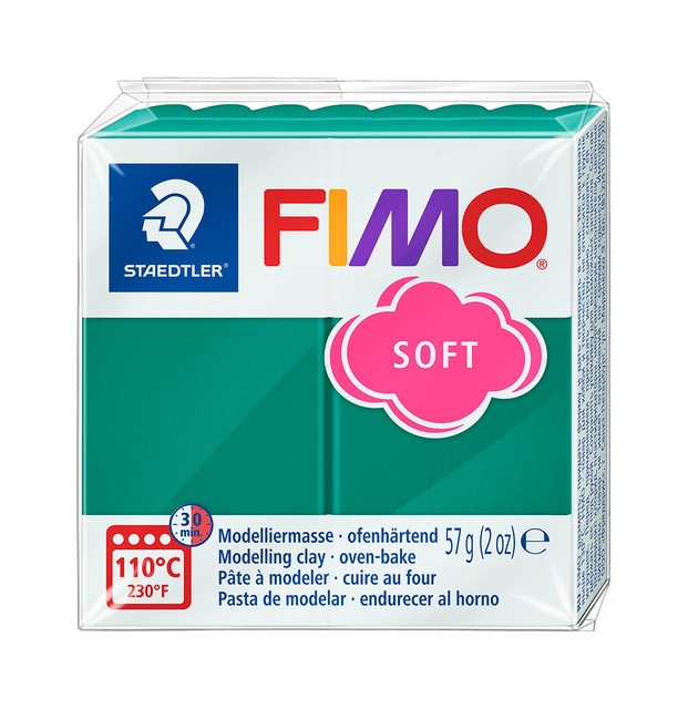 Boetseerklei Fimo soft 57 gram smaragd