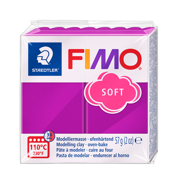 Boetseerklei Fimo soft 57 gram purperviolet