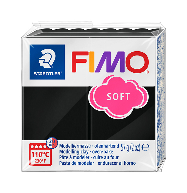 Pâte à modeler Fimo Soft 57g noir