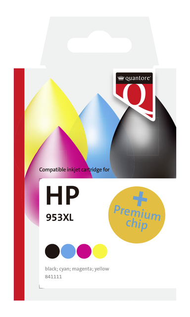 Cartouche d'encre Quantore alternative pour HP 3HZ52AE 953XL noir 3 couleurs HC