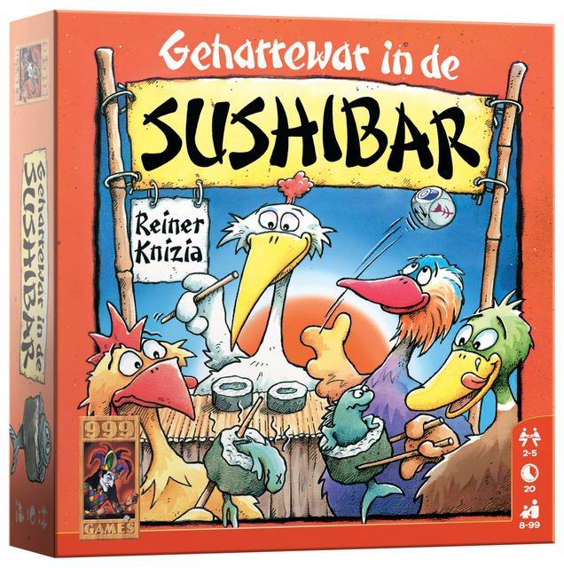 Dobbelspel Geharrewar in de Sushibar