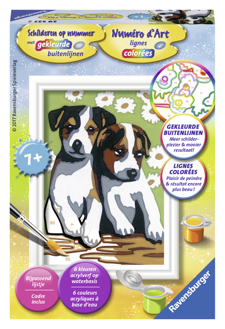 Schilderen op nummer Ravensburger Schattige puppies