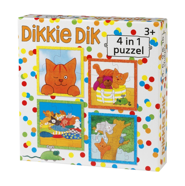 Puzzle Dikkie Dik 4 en 1 (4+6+9+16 pièces)