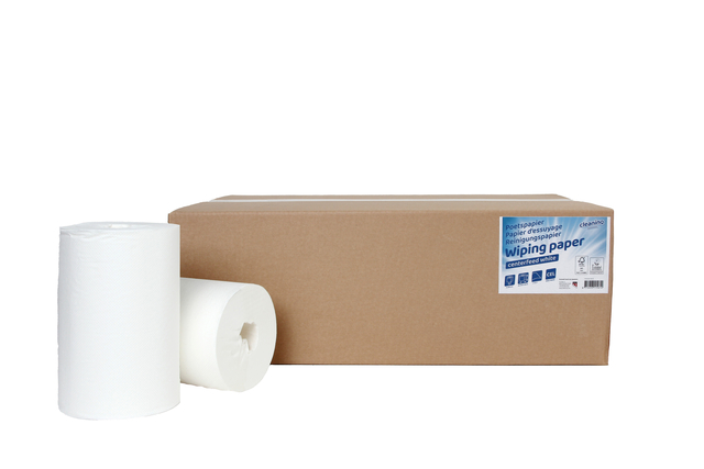 Poetspapier Cleaninq M1 1-laags 12x120m wit