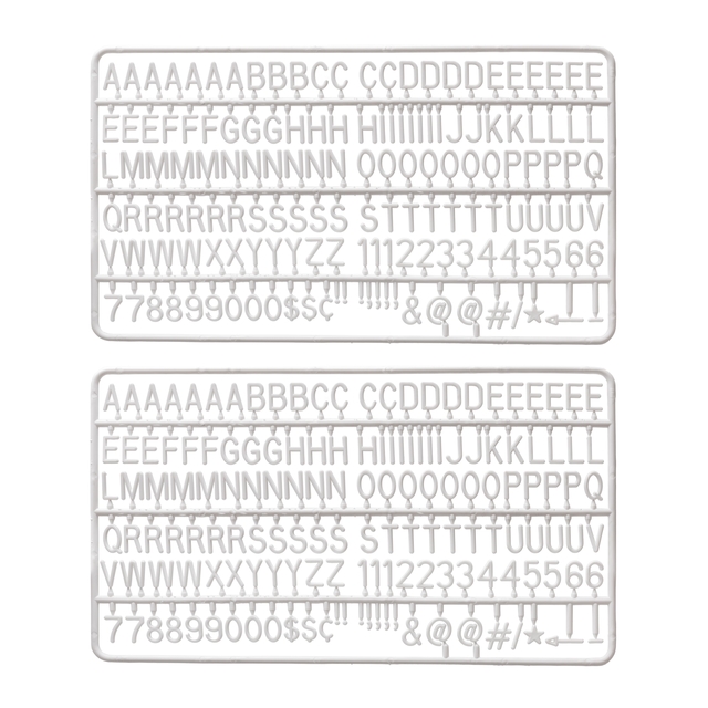 Set lettres IEZZY pour tableau à lettres 2x 150 blanc