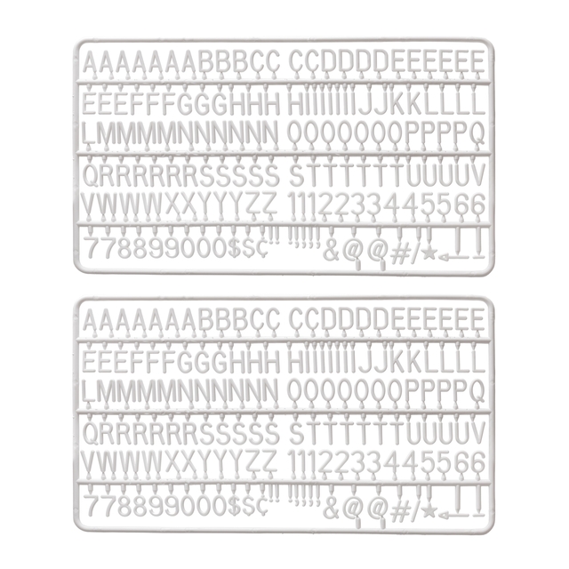 Set lettres IEZZY pour tableau à lettres 2x 150 blanc