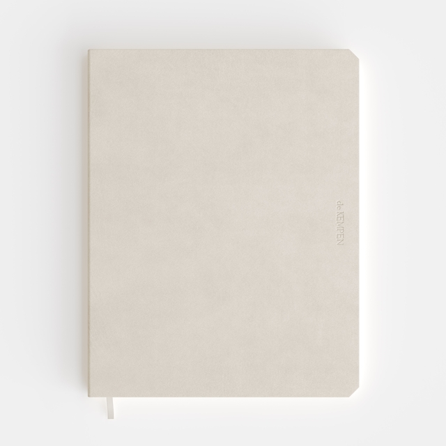 Carnet de notes De Kempen Cotton Vanilla 171x220mm ligné 192 pages 90g blanc