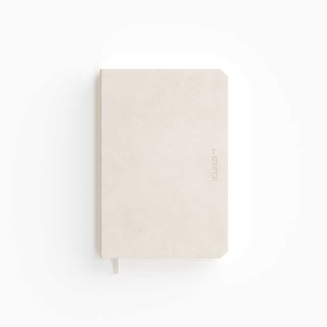 Notitieboek de KEMPEN Cotton Vanilla 110x160mm lijn 160 pag 90gr wit