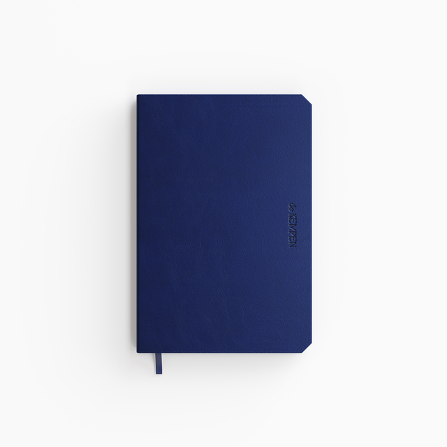 Notitieboek de KEMPEN Silence 110x160mm blanco 160 pag 90gr dblauw
