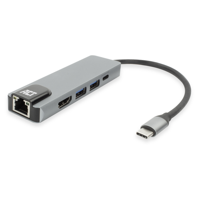 Dockingstation ACT USB-C 4K voor 1 HDMI monitor