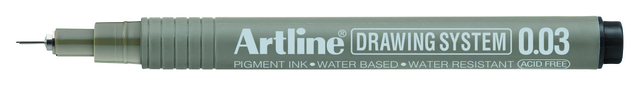 Fineliner Artline technisch 0.03mm zwart