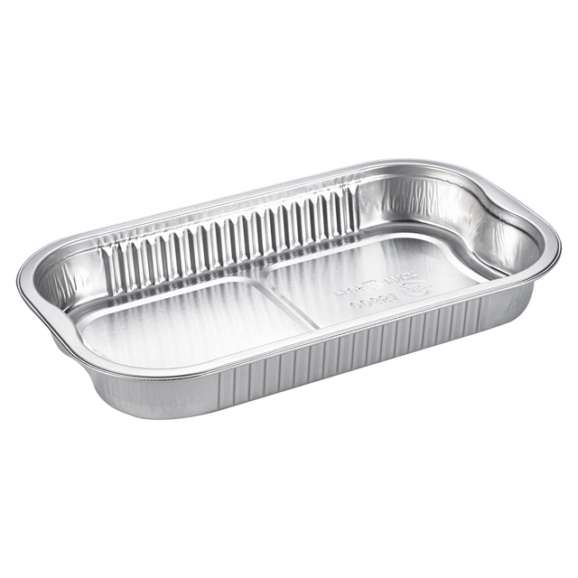 Schaal IEZZY grill en oven 700ml aluminium zilver 360 stuks