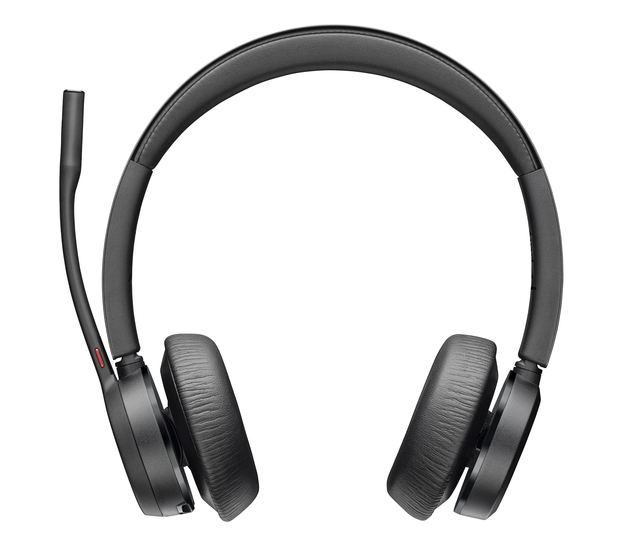 Headset HP POLY Voyager 4320-M met BT700 dongle en oplaadstatief