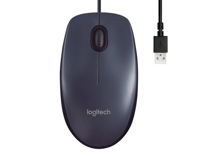 Muis Logitech USB B100 zwart