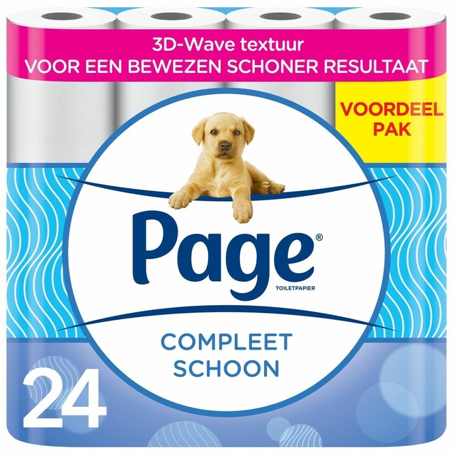 Toiletpapier Page Compleet Schoon 2-laags 140vel 24 rol wit