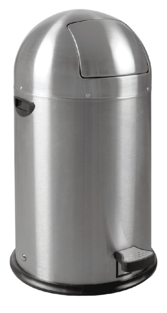 Poubelle à pédale EKO Kickcan 33L Inox mat