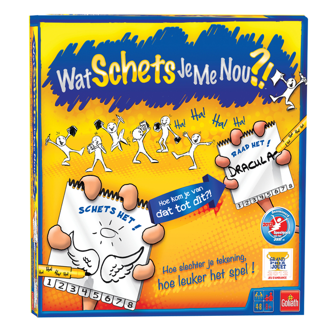 Spel Wat schets je me nou?! 6 spelers
