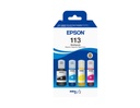 Recharge encre Epson 113 EcoTank noir + 3 couleurs