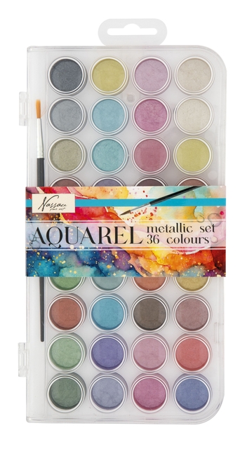 Peinture aquarelle Nassau Fine Art boîte 36 godets métal