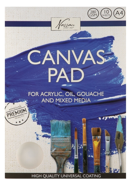 Bloc canvas Nassau fine Art 24x30cm 100% coton 10 feuilles