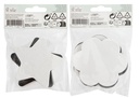 Canvas Nassau fine art ster en bloem 7,5cm magnetisch 4 stuks