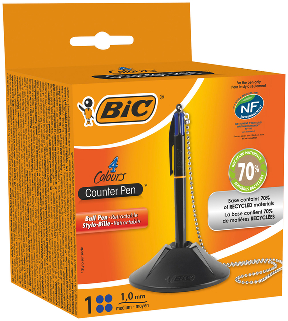 Baliebalpen Bic met ketting medium zwart
