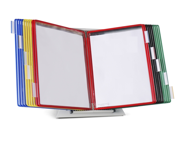 Système de présentation pupitre Tarifold A4 métal 20 poches assorti