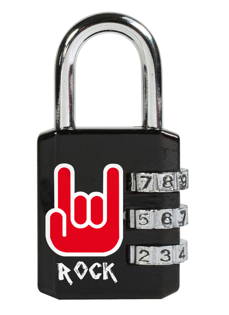 Cadenas Masterlock combinaison 3 chiffres 30mm motif Rock