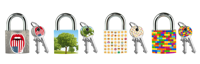 Cadenas Masterlock 30mm 4 motifs assortis