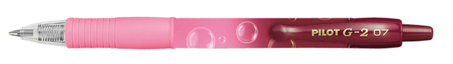 Roller encre gel PILOT G2 Bubble rose Medium écriture bleue