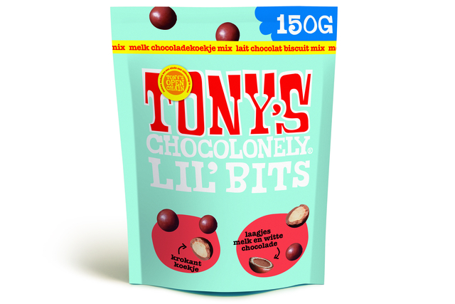 Chocolade Tony's Chocolonely Lil' Bits melk koekje mix 150 gram