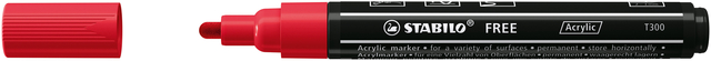 Marqueur peinture STABILO Free Acrylic T300 rouge foncé