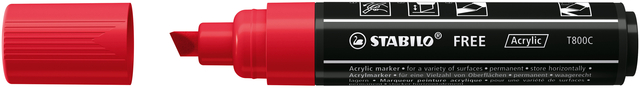 Acrylmarker STABILO  Free Acrylic T800C karmijnrood