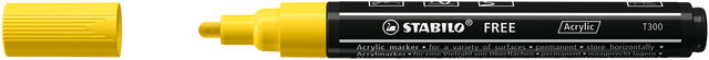 Acrylmarker STABILO  Free Acrylic T300 geel