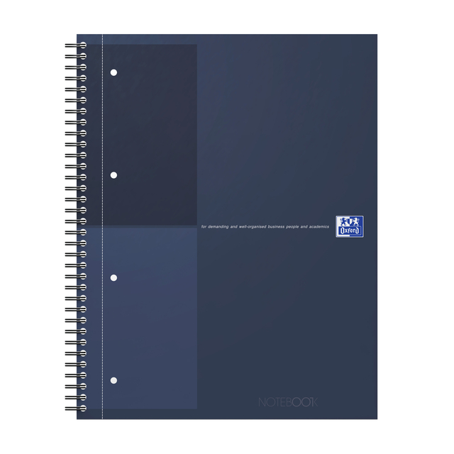 Cahier à spirale Oxford International Notebook A4+ ligné 160 pages bleu
