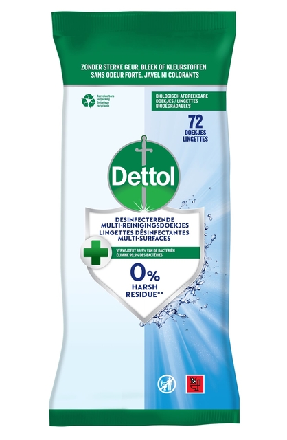 Lingettes nettoyantes Dettol Cleanser antibactérienne 72 pièces