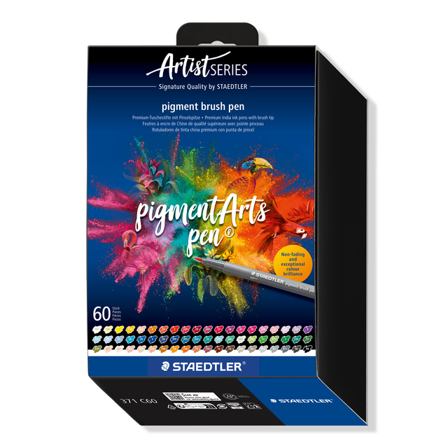 Feutre pinceau Staedtler PigmentArts set 60 couleurs