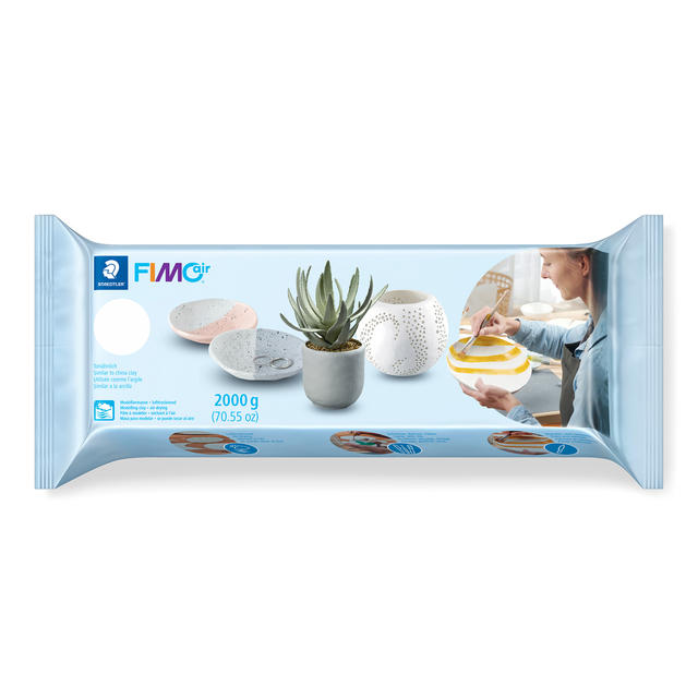 Boetseerklei Staedtler Fimo air 8102 2000 gram wit